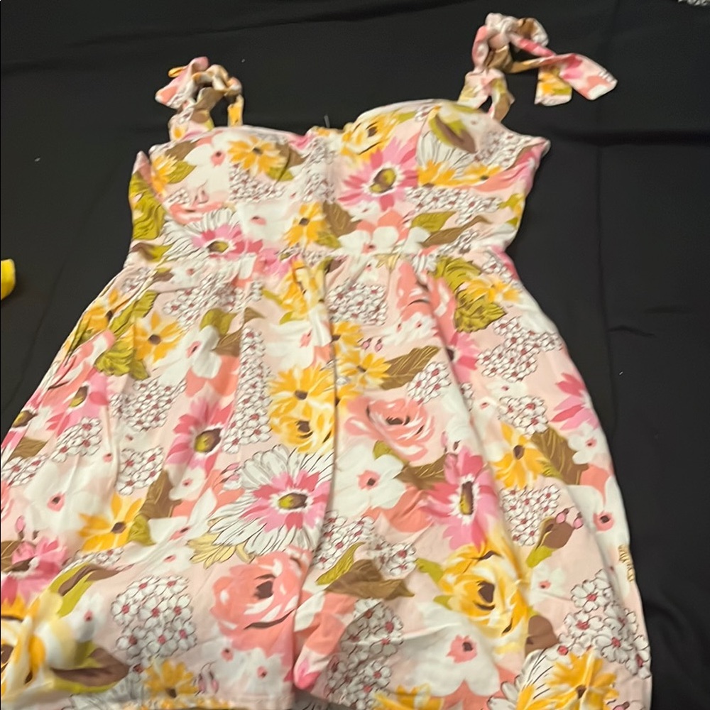 Floral Sundress with Bow Straps